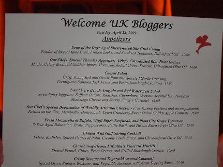 Flying Fish Café blogger menu Flying Fish Café blogger menu