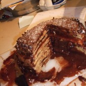 Vicky Smith's chocolate and peanut butter pancake cake