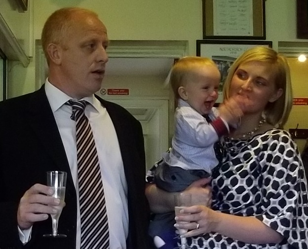 Little Mattie loving his Dad's speech