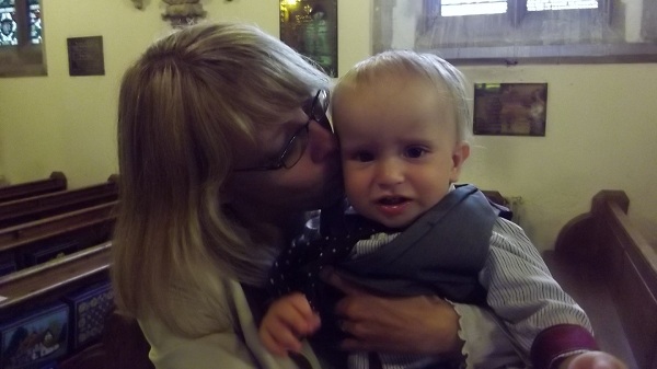 Matej with Auntie Deb