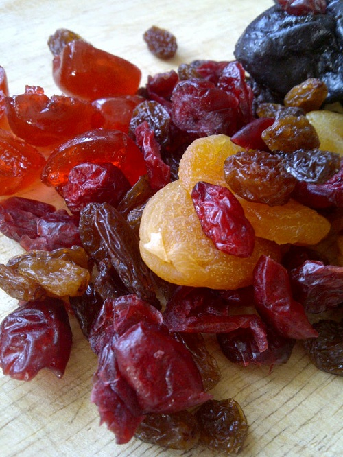 Dried fruit for Christmas cake.