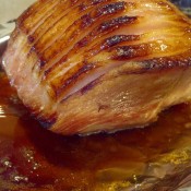 Spiced and glazed ham
