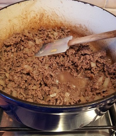 Make sure the mince is completely browned