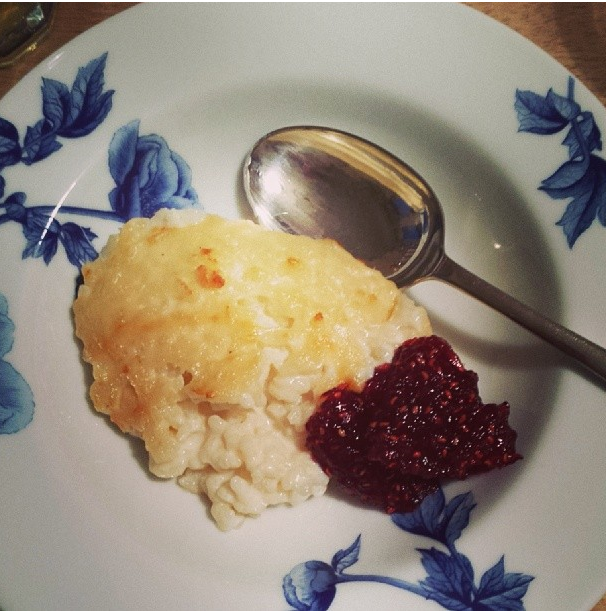 rice pudding with brown sugar crust