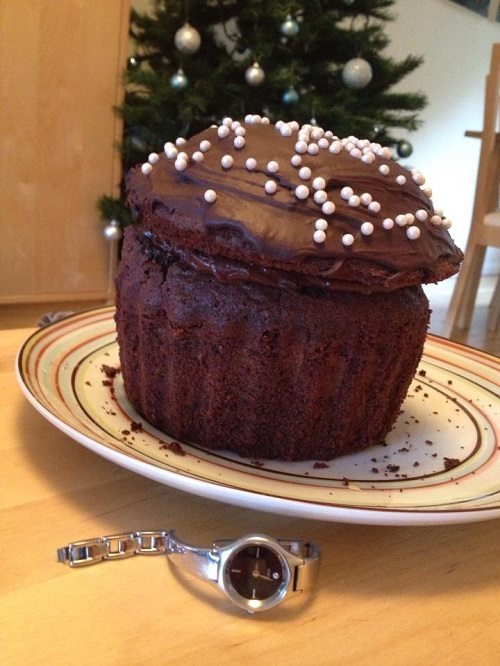 Sara Friend's giant cupcake