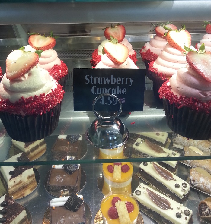 Strawberry cupcakes at Disney's Boardwalk Bakery