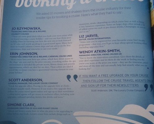 Top tips for booking a cruise - Cruise International Dec/Jan 15