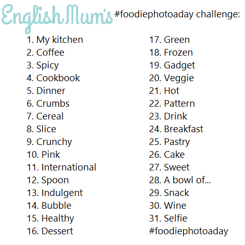 Instagram foodie photo a day challenge