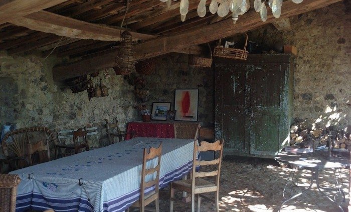 The beautiful outside living area at Cupano, Montalcino