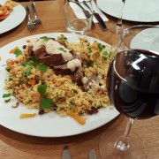 Eating the mini roasts