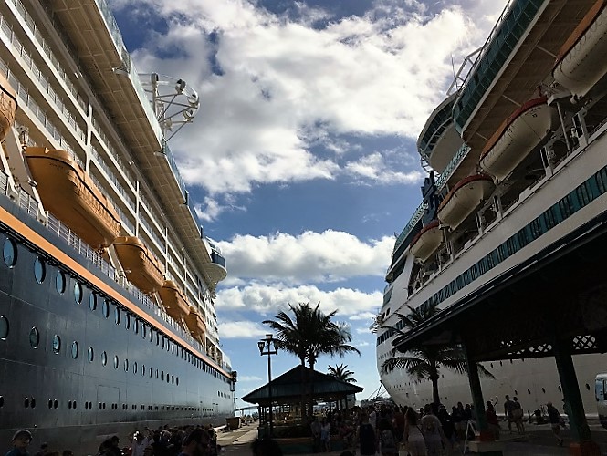 Docked next to Majesty of the Seas