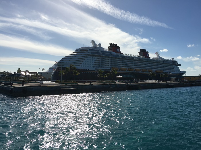 The Disney Dream docked at Nassau, Bahamas