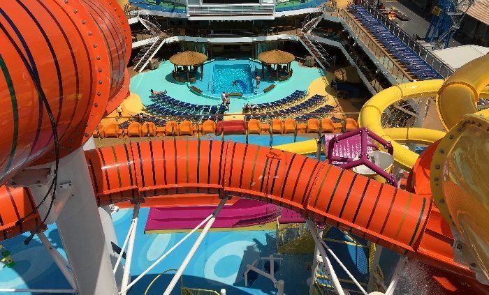 The beach pool on Carnival Vista