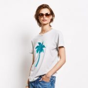hush graphic palm tee