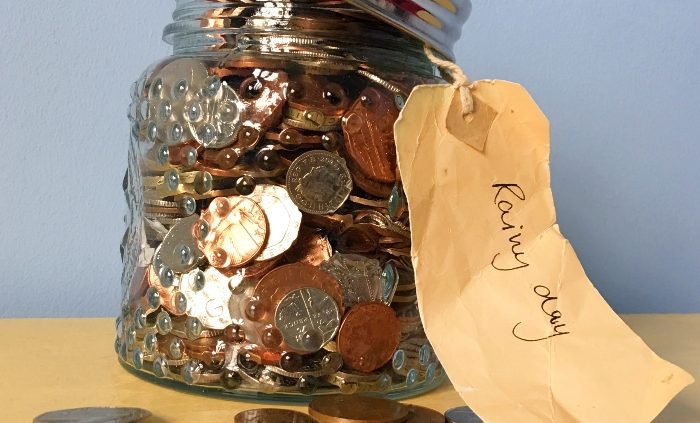 Money jar - saving for a rainy day