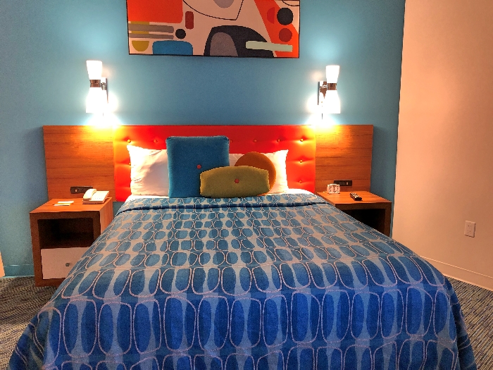 Bedroom one in the two bedroom suite at Cabana Bay Beach Resort