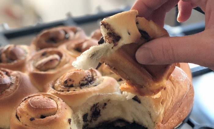 Chocolate swirl buns