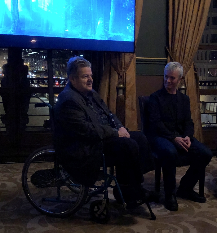 Actual Hagrid - Robbie Coltrane - talking to Alan Gilmore about Hagrid's Magical Creatures Motorbike Adventure