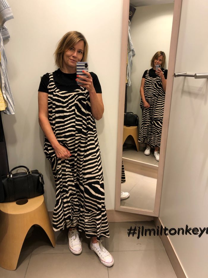 H&M long zebra dress