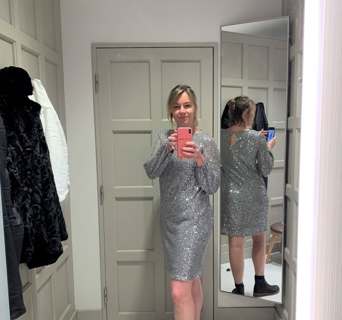 Wallis long sleeve sequin dress