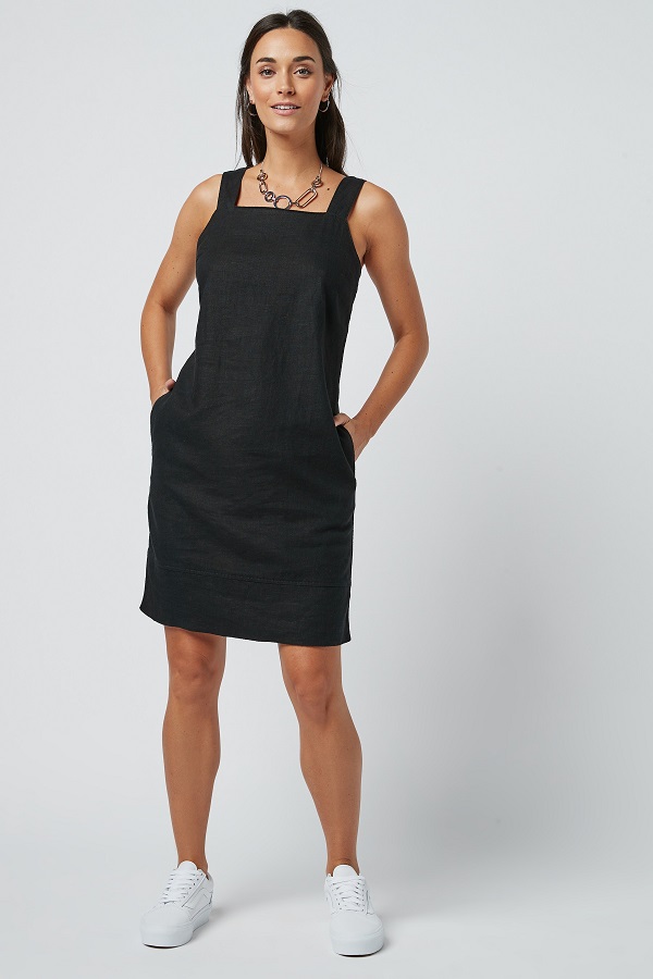 Next square neck linen dress